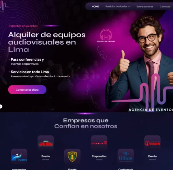 Diseño web para eventos corporativos