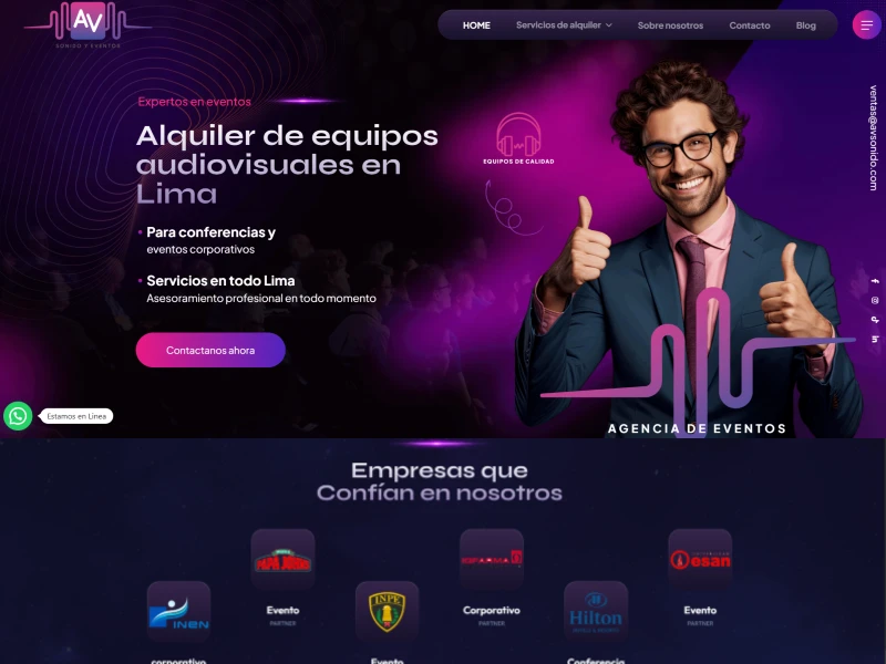 Diseño web para eventos corporativos